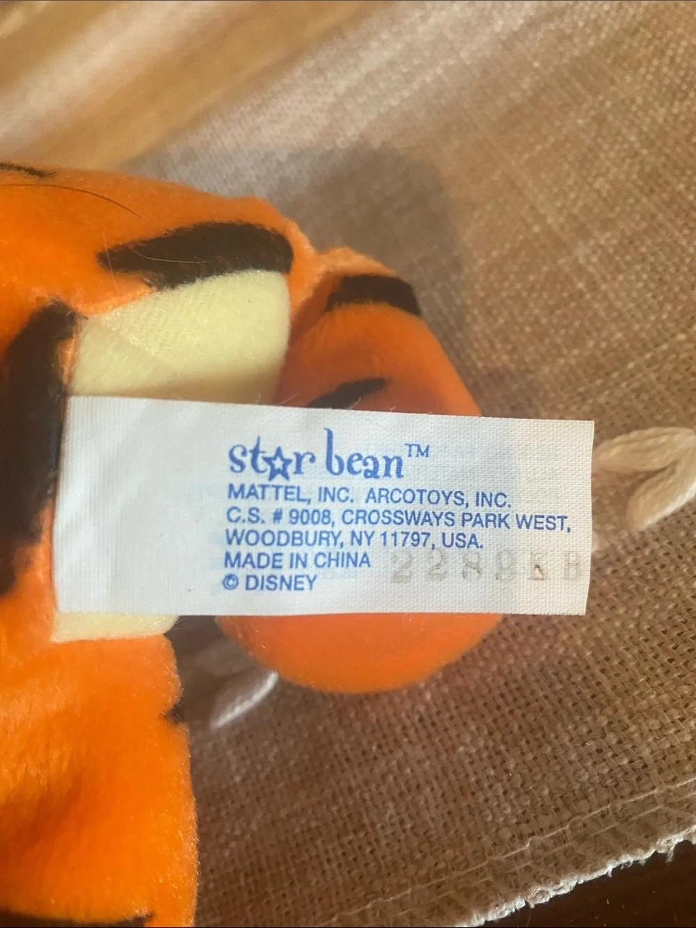 Disney Orange Tigger Plush with Purple Vest and Brown Hat